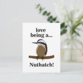 Nuthatch Bird Backyard Birder Birdwatcher Postkarte (Stehend Vorderseite)