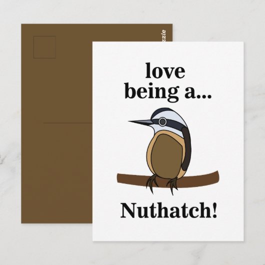 Nuthatch Bird Backyard Birder Birdwatcher Postkarte (Vorne/Hinten)