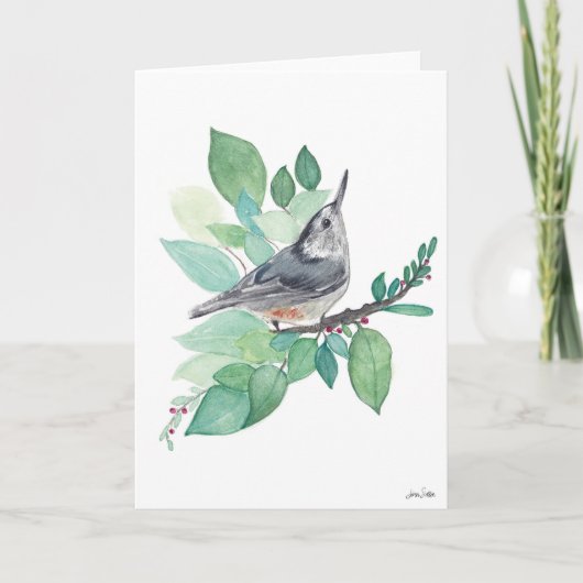 Nuthatch Bird Card Karte (Vorderseite)