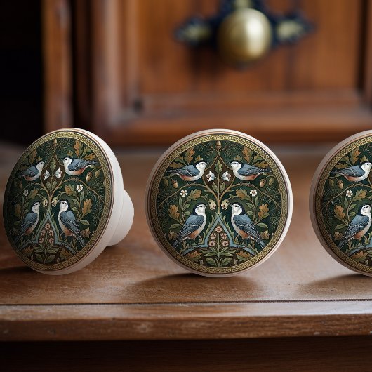 Nuthatch Bird Ceramic Pull Knob Keramikknauf