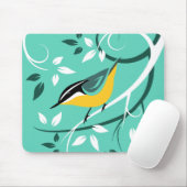 Nuthatch Bird in Tree Mousepad (Mit Mouse)