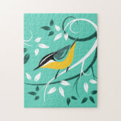 Nuthatch Bird in Tree Puzzle (Vertikal)
