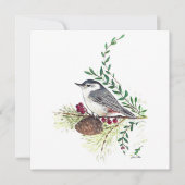 Nuthatch Bird Painting Karte (Vorderseite)