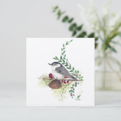 Nuthatch Bird Painting Karte (Stehend Vorderseite)