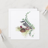 Nuthatch Bird Painting Karte (Vorderseite/Rückseite Beispiel)