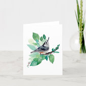 Nuthatch Elegante Wasserfarben-Note-Karte