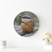 Nuthatch-Foto Große Wanduhr (Zuhause)