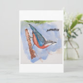 Nuthatch Greeting Card Einladung (Stehend Vorderseite)