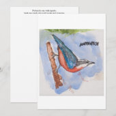 Nuthatch Greeting Card Einladung (Vorne/Hinten)