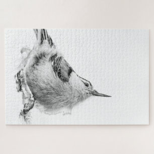 Nuthatch, High-Key-Vogelfotografie Puzzle