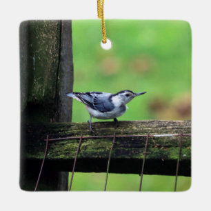 Nuthatch-Ornament Keramikornament