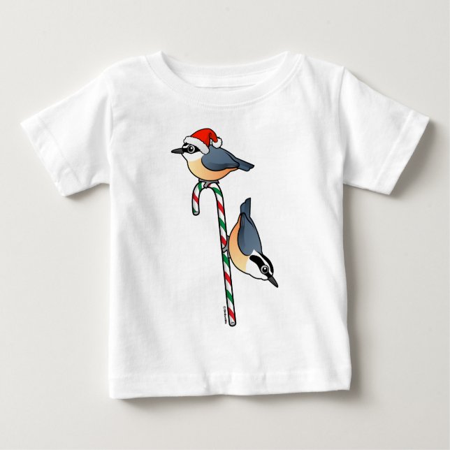 Nuthatch Santa Baby T-shirt (Vorderseite)
