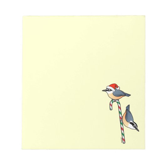 Nuthatch Santa Notizblock (Vorderseite)