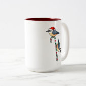 Nuthatch Santa Zweifarbige Tasse (VorderseiteRechts)