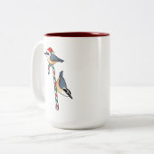 Nuthatch Santa Zweifarbige Tasse (Vorderseite Links)