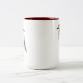 Nuthatch Santa Zweifarbige Tasse (Mittel)