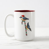 Nuthatch Santa Zweifarbige Tasse (Links)