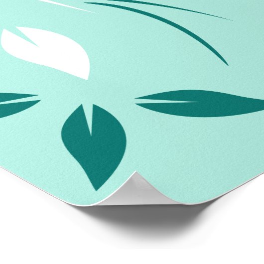 Nuthatch stilisiertes Vogeldesign Poster (Ecke)