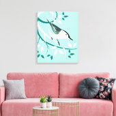 Nuthatch Stylized Bird Design Leinwanddruck (Insitu (Wohnzimmer))