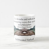 Nuthatch Thoreau Poesie Weiße Tasse (Mittel)