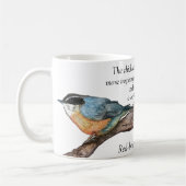 Nuthatch Thoreau Poesie Weiße Tasse (Links)