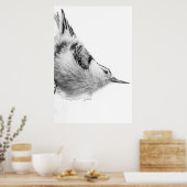 Nuthatch, White Bird Fotografie Poster (Küche)