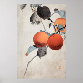 Nuthatch zu Persimmons von Ohara Koson Poster