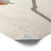 Nuthatcher atop Persimmons by Ohara Koson Japanese Poster (Ecke)