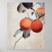 Nuthatcher atop Persimmons by Ohara Koson Japanese Poster (Vorne)