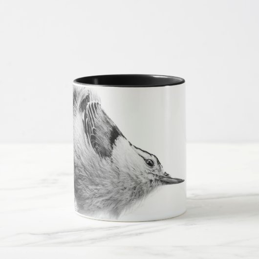 Nuthatsch, Weißer Vogel Tasse (Zentrum)