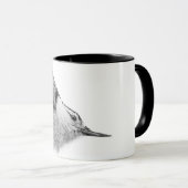 Nuthatsch, Weißer Vogel Tasse (VorderseiteRechts)