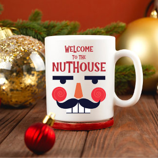 Nuthouse Funny Christmas Holiday Kleine Geschenk Zweifarbige Tasse