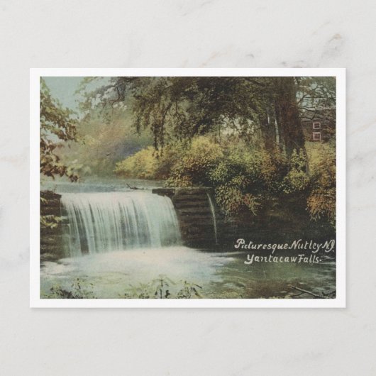 Nutley NJ, Yantacaw Falls, 1908 Vintag Postkarte (Vorderseite)