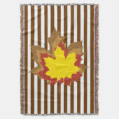 Nutmeg Autumnal Streifen mit Blätter Decke (Vorderseite Vertikal)