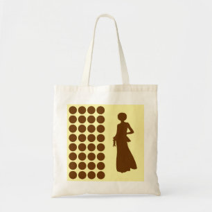 Nutmeg Cream Neutral Dots Fashion Silhouette Tragetasche