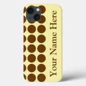 Nutmeg Cream Neutral Dots mit Namen Case-Mate iPhone Hülle (Rückseite)