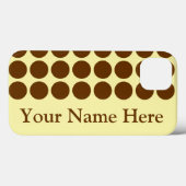 Nutmeg Cream Neutral Dots mit Namen Case-Mate iPhone Hülle (Rückseite (Horizontal))