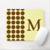 Nutmeg Creme Neutrale Punkte mit Monogramm Mousepad (Mit Mouse)