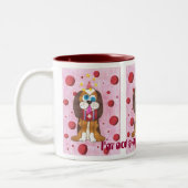 Nutmeg der Hund Ich bin kein Morgenmensch! Zweifarbige Tasse (Links)