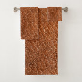 Nutmeg Leather Badhandtuch Set (Insitu)