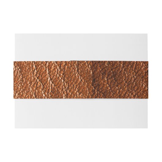 Nutmeg Leather Einladungsbanderole (Rückseitenbeispiel)