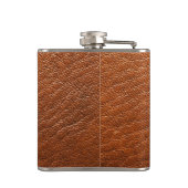 Nutmeg Leather Flachmann (Rückseite)