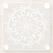 Nutmeg Mandala Glasuntersetzer (Rückseite)