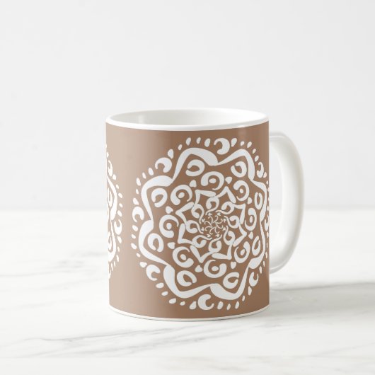 Nutmeg Mandala Kaffeetasse (VorderseiteRechts)