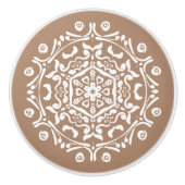 Nutmeg Mandala Keramikknauf (Vorderseite)