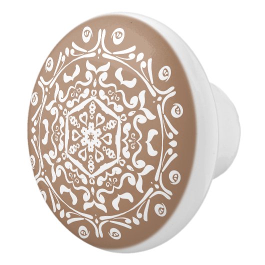 Nutmeg Mandala Keramikknauf (Rechts)