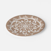 Nutmeg Mandala Pappteller (Schrägansicht)