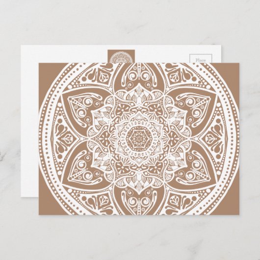 Nutmeg Mandala Postkarte (Vorne/Hinten)