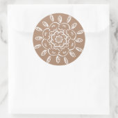 Nutmeg Mandala Runder Aufkleber (Tasche)