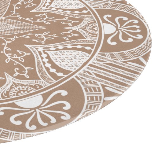 Nutmeg Mandala Schneidebrett (Ecke)